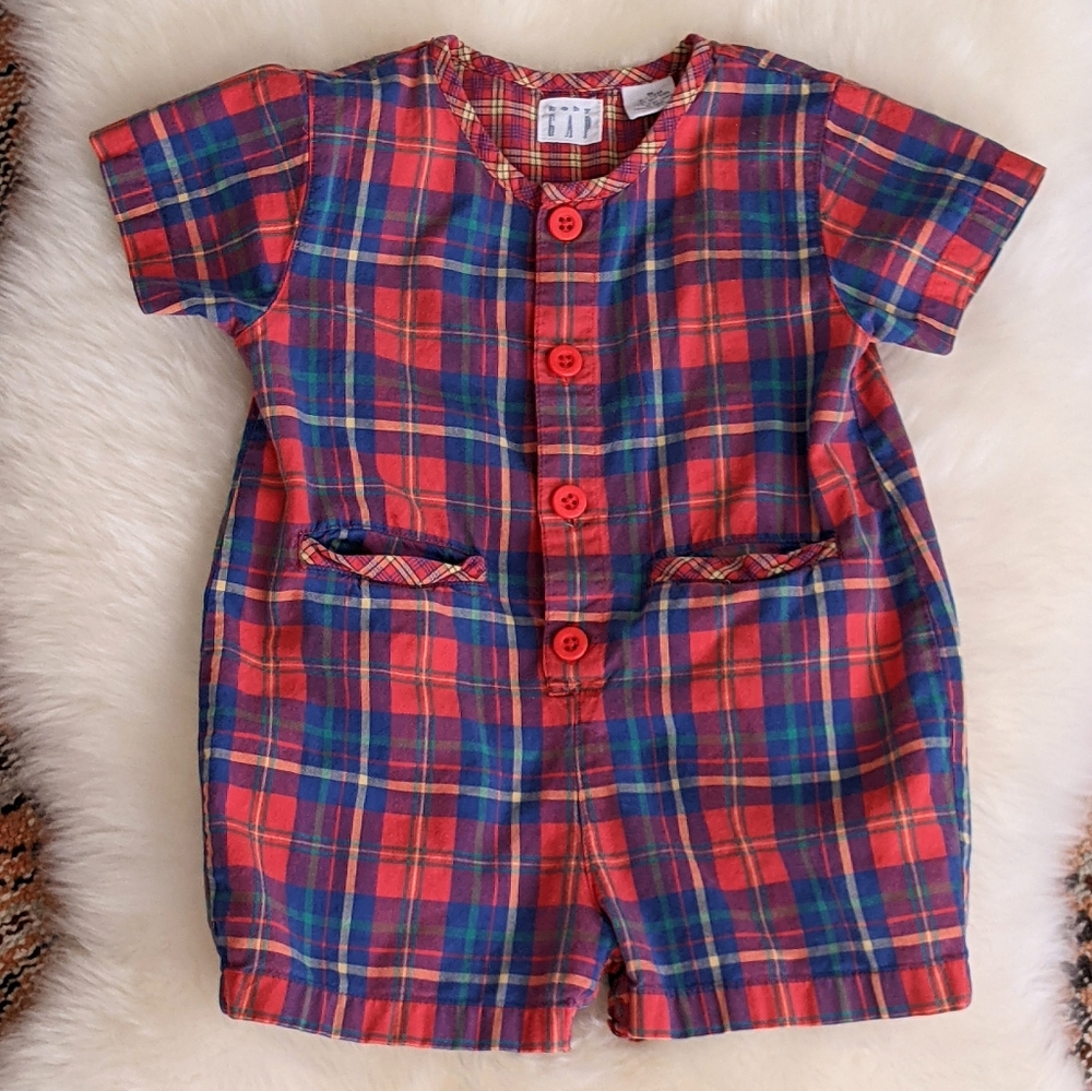 ☮️Vintage Baby Gap Tartan Plaid Jumper